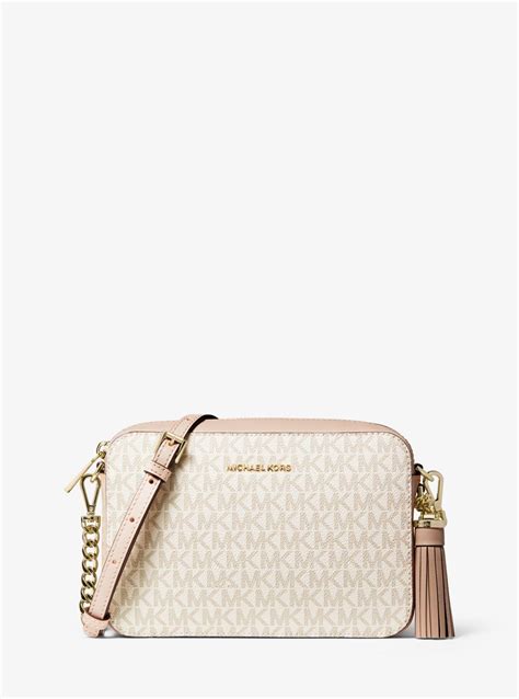 michael kors ginny medium logo crossbody bag in pink|Ginny Medium Logo Crossbody Bag .